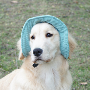 Chapeau de soleil pour chien ChongTa en velours côtelé, protection solaire estivale pour animaux de compagnie, style pêcheur mignon, utilisation en extérieur - Product Image 3