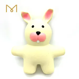 natural rubber latex cartoon rabbit and pink pig squeaky dog chew pet toy with squeaker