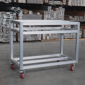 Usine directe robuste 3 niveaux chariot à outils roulants chariot de rangement utilitaire en métal avec tiroir pour garage <span class=keywords><strong>atelier</strong></span> étagère en aluminium - Product Image 4