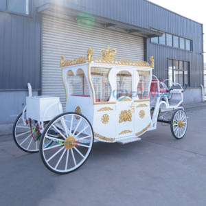 Calèche royale européenne électrique pour photographie de mariage et réception panoramique, la plus populaire, calèche royale à chevaux à vendre - Product Image 2
