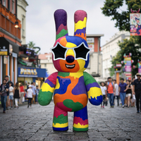 Nouvelle Arrivée JN : Costume Mascotte Gonflable Lapin Gloomy Rocky en Peluche – Tenue Amusante pour Adultes Unisexe, Accessoire Parfait pour Fêtes d'Halloween
