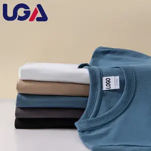 Camiseta personalizada 100% de algodón puro para hombre, ropa de talla grande