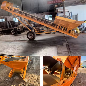 Hochladen des tragbaren Seitenwand band förderers, der Zement rohstoff im Zementwerk fördert - Product Image 5