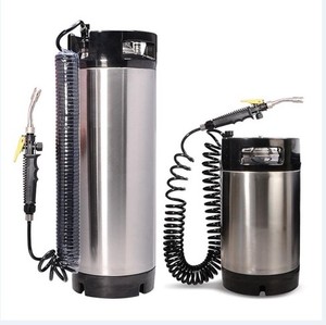 Brassage maison Utilisé Fûts De Bière 2.5/5 Gallons En Acier Inoxydable Vin Boisson Barils de Bière avec Poignée En Caoutchouc - Product Image 4