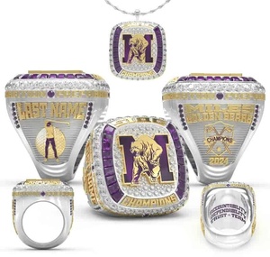 2026 Personalized Customized Logo Gold and Silver Enamel Sports Metal Champion <b>Ring</b> - Product Image 3