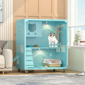 Villa de <span class=keywords><strong>chat</strong></span> domestique en bois massif cadre d'escalade de <span class=keywords><strong>chat</strong></span> <span class=keywords><strong>cage</strong></span> de <span class=keywords><strong>chat</strong></span> multicolore/maison en bois maison - Product Image 3