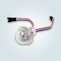 Vente directe en gros Chine : Éclairage LED RVB pixel étanche 12V, type bulle en PVC, pour parc d'attractions, 26mm, lumières RVB pour manèges de carnaval