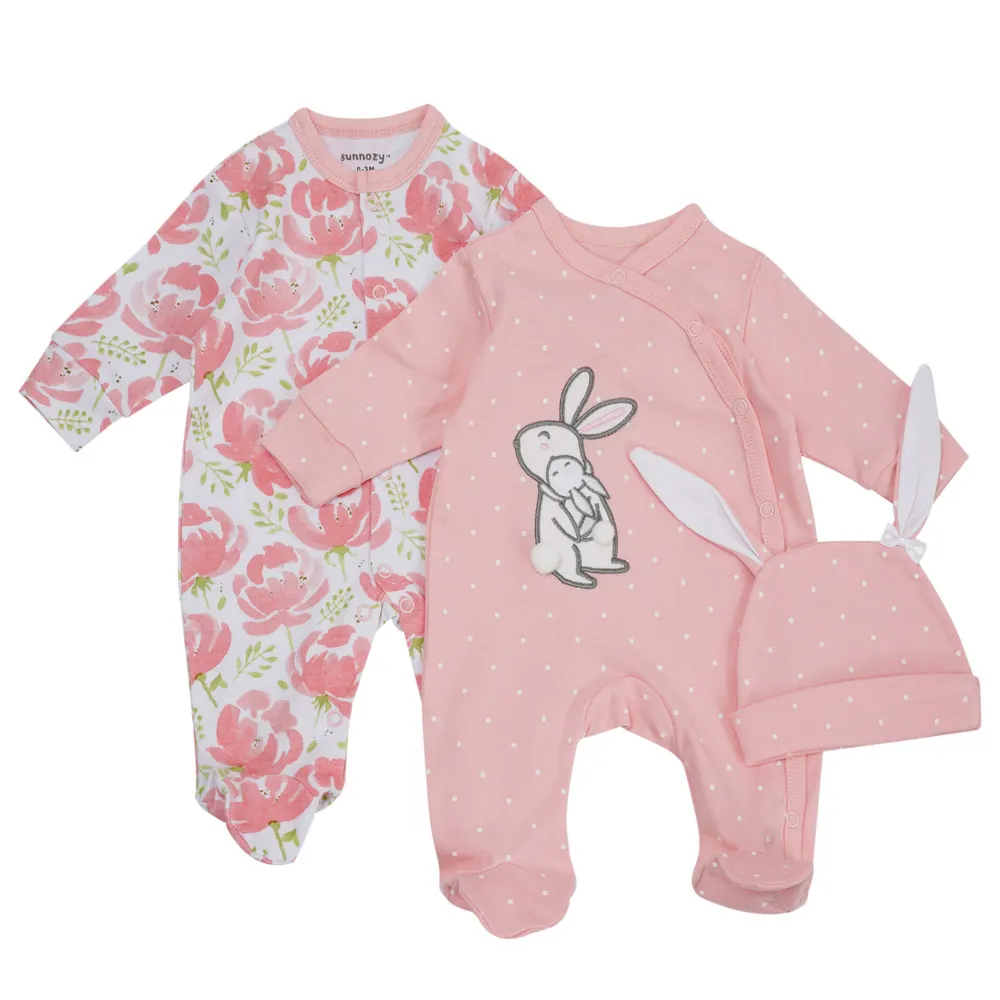 Đáng Yêu Quần Áo Trẻ Sơ Sinh Thiết Lập 100% Cotton Bodysuit Áo Liền Quần Playsuits Với Chân Trẻ Sơ Sinh Mùa Thu Mùa Đông Bé Trang Phục