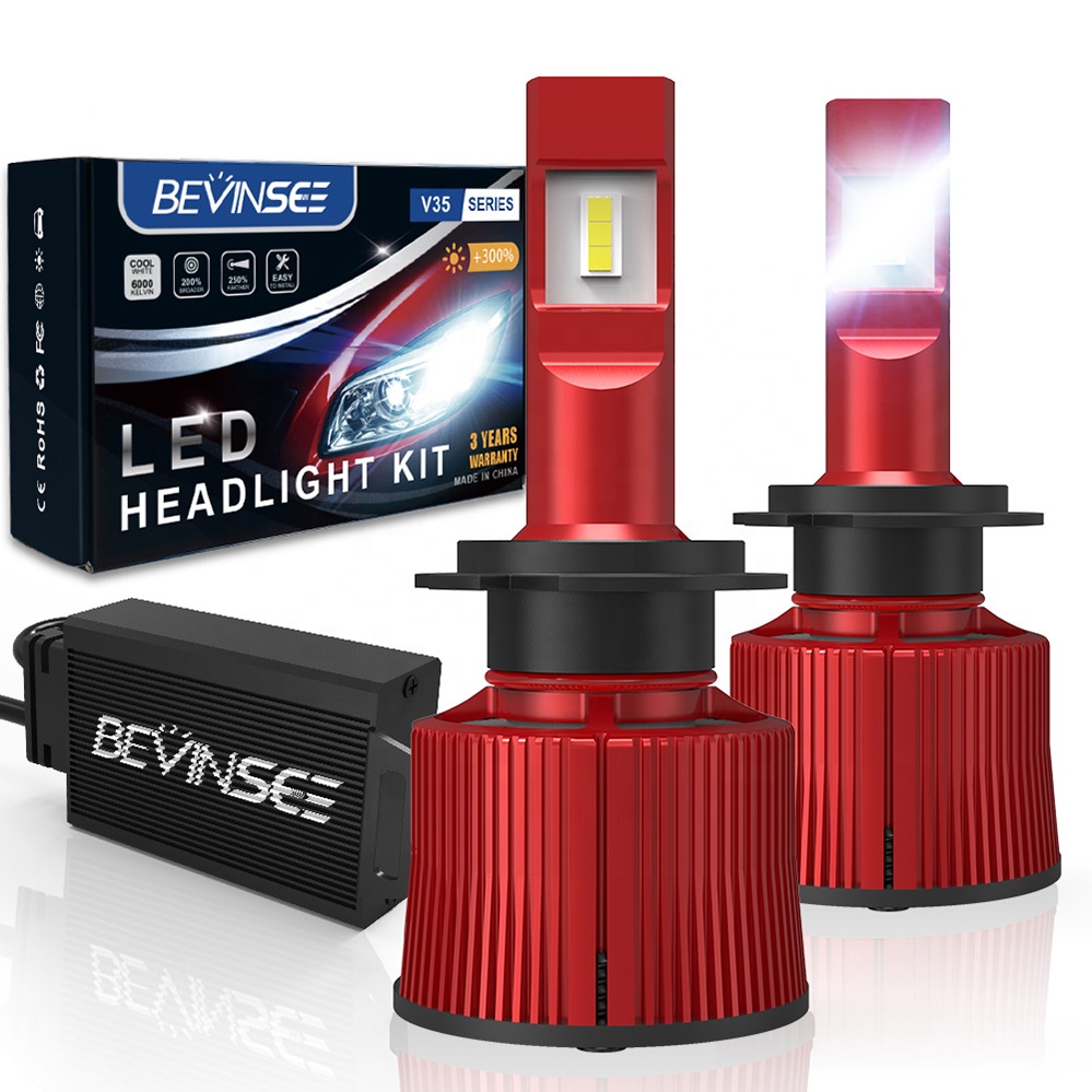 Bevinsee 7122-V35 Auto Lighting System 100W Car Led Headlights H11 H4 9005 9006 Hb4 Led CSP-3570 15000Lm Led Light H7
