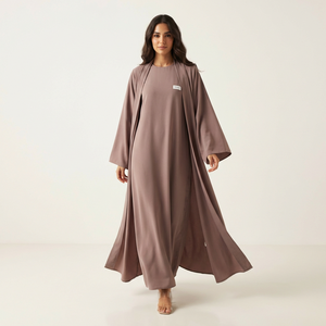 Abaya ouverte personnalisée, robes traditionnelles musulmanes, vêtements islamiques modestes pour femmes, conçus sur mesure - Product Image 4