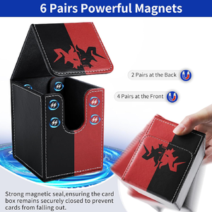 カードYugioh Tcgカスタムアート印刷カラーデッキボックス付きハイエンドデザインパテント2窓PUレザー100 + カード - Product Image 3