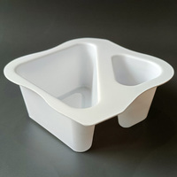 Gobelets en plastique à 2 compartiments de 5 oz pour cracker et sauce, fournisseur du Guangdong, gobelet à yaourt, récipient en plastique avec joint en aluminium