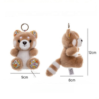 Porte-clés en peluche mignon en forme d'éléphant, panda, renard, vache, lapin, chien, cochon – Vente en gros, fabricant personnalisé, cadeaux pour enfants