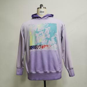 Sudadera con Capucha para Hombre, Personalizada con Impresión Digital, de Forro Polar Grueso de Invierno, 500-600 Gsm, Efecto Desgastado por el Sol, Oversize, Corta, con Lavado Ácido y Efecto Desgastado - Product Image 1