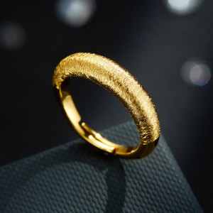 Retro Style Gold Brushed Open Ring Adjustable Index Finger Simple Minimalist Luxury Jewelry Gift - Product Image 1
