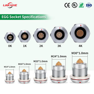 定制K系列FGG EGG 0K 1K 2K 3K 4K多针2Pin-48Pin公母连接器圆形推拉式自锁连接器 - Product Image 3