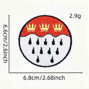 Nouvelle broderie thermocollante rouge KOLLE ALAAT, masque de carnaval, patch de clown pour la décoration des vêtements et des sacs à dos - Product Image 4