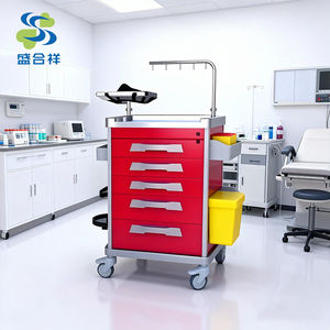 Chariot d'urgence pour anesthésie à usage hospitalier, chariot médical en alliage d'aluminium + ABS, multifonctionnel, pour hôtel, cuisine, atelier - Product Image 4