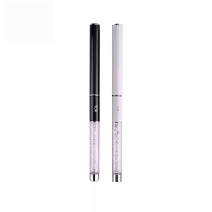 Pinceau à ongles en acrylique avec manche en métal et cristal, 100% poils de Kolinsky purs, OEM, pour poudre acrylique, manucure en salon - Product Image 2