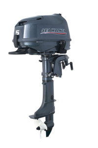 Moteur marin Seawalker 6HP 4 temps, construction légère et durable pour les applications de pêche et de course nautiques. - Product Image 3