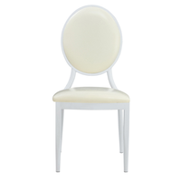 Chaise de banquet empilable en métal rembourrée, dorée, économique, pour église, mariage, hôtel, restaurant, bar, salle à manger - Mobilier commercial durable