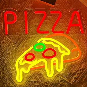 Hot Pizza Neon Signs para decoración de pared Pizzeria Neon Light Sign para Business Shop Pizza Party Decoraciones - Product Image 2