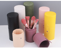 PU maquillage brosse boîte de rangement coloré largement cosmétiques maquillage brosse organisateur stockage maquillage brosse étui support organisateur