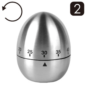 Trứng Hình Dạng Thép Không Gỉ Cơ Khí Nhà Bếp Hẹn Giờ 60 Phút Cổ Điển Nấu Ăn Nồi Lớn Chuông Báo Động Âm Thanh Đếm Xuống Công Cụ - Product Image 4