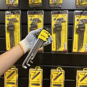 Clássico CR-V 9pcs <span class=keywords><strong>Trox</strong></span> <span class=keywords><strong>Wrench</strong></span> Set Padrão L Alongamento L Allen <span class=keywords><strong>Wrench</strong></span> Aço Mecânico Ferramentas Hex Head Metric Measurement System - Product Image 2