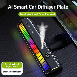 Diffuseur <span class=keywords><strong>d</strong></span>'<span class=keywords><strong>air</strong></span> intelligent <span class=keywords><strong>3</strong></span>-<span class=keywords><strong>en</strong></span>-<span class=keywords><strong>1</strong></span> pour voiture avec commande vocale, lumière <span class=keywords><strong>d</strong></span>'ambiance rythmique RGB et plaque de stationnement temporaire pour voiture - Product Image 2