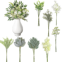 Feuillage artificiel réaliste avec des tiges et des feuilles naturelles pour la décoration de la maison, du jardin, des mariages et des arrangements floraux