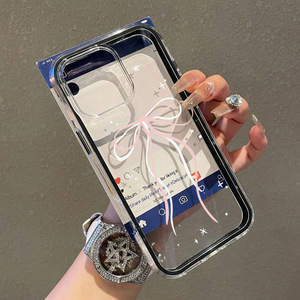 เคสโทรศัพท์แบบ 2-in-1 สำหรับ iPhone 17 Pro Max ดีไซน์เรียบง่าย พร้อมโบว์ริบบิ้น รูใหญ่ ป้องกันการกระแทก - Product Image 3