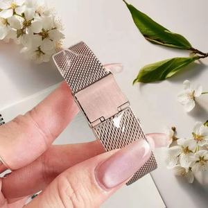 Montre à quartz de luxe pour femme, bracelet en maille or rose, garniture diamant, accessoires de mode pour usage quotidien - Product Image 6