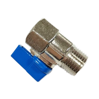 Mini-vanne à bille en alliage de zinc, raccord NPT OEM, 1/2 pouce, manuelle, pour eau, durable, poignée en aluminium, vente en gros d'usine