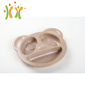 Piatto Biodegradabile in Fibra di Riso a Tre Scomparti, Design Panda per Bambini, Set da Pranzo per Uso Domestico - Product Image 1
