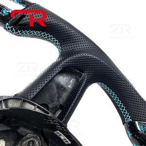 Volante Deportivo de Fibra de Carbono Forjado para Mejora Interior de Automóviles <span class=keywords><strong>Audi</strong></span> S5 RS5 S6 RS6 <span class=keywords><strong>A3</strong></span> A4 A5 S4 RS3 RS4 - Product Image 4