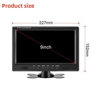 Kit de caméra de recul à vision nocturne infrarouge 4 pièces avec moniteur quadruple étanche IPS LED 9 pouces 12V-35V pour camions, bus et camping-cars