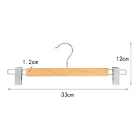 YIKAI Cintre pour jupe en jean recyclé naturel avec clips, crochet antirouille pour pantalon