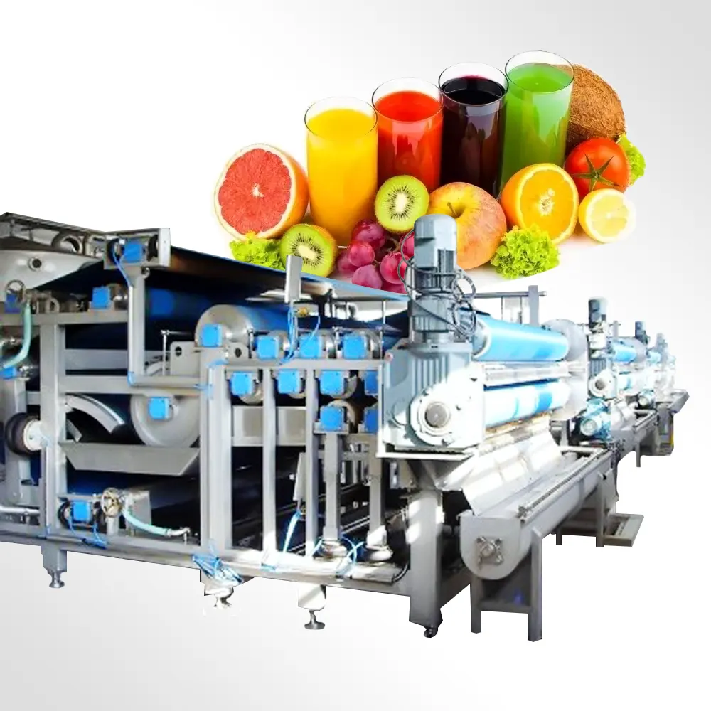 AICNPACK çok fonksiyonlu otomatik 3 in 1 elma portakal suyu mango sıkacağı sıkma makinesi konsantre üretim hattı