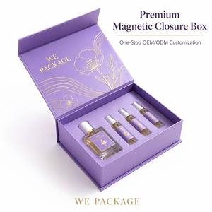 Boîte cadeau magnétique personnalisée avec ruban en satin, flacons de parfum de 30 ml/50 ml, design gaufré écologique, matériaux recyclés - Product Image 6