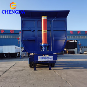 Remorque à benne à bascule en forme de U, lot de <span class=keywords><strong>2</strong></span>, 3 axes, 4 essieu, 40, 60, 100 tonnes, boîte latérale - Product Image 2