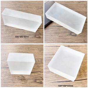 Blocs de verre givré, briques, verre cristallin poli fin, <span class=keywords><strong>pas</strong></span> <span class=keywords><strong>cher</strong></span>, brique de verre décorative, solide, opaque, brique de verre de construction - Product Image 2