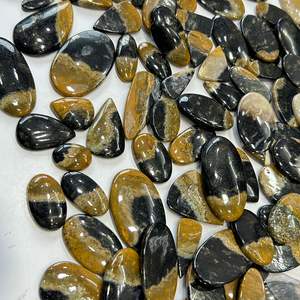 Cabujones de raíz de Palma de jaspe natural, patrones llamativos, colores para la elaboración de pendientes, colección de piedras preciosas, piedras preciosas sueltas como regalo - Product Image 4