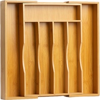 Plateau à couverts en bambou, support à assiettes, organisateur de cuisine, bloc à couteaux, couleur et taille personnalisables, OEM/ODM acceptés, rangement de cuisine