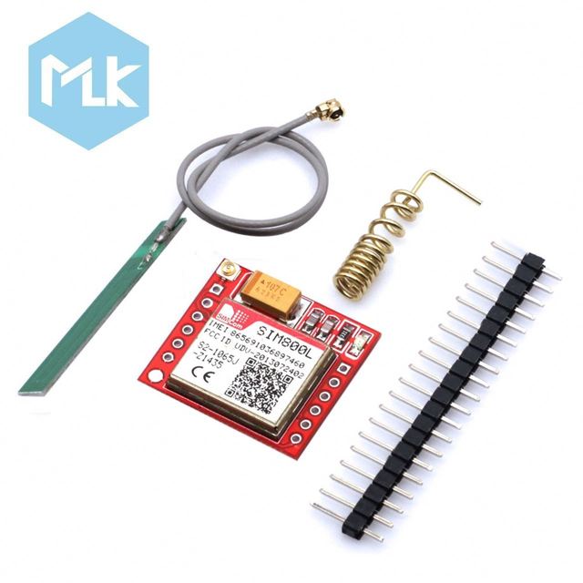 MLK SIM800L GPRS GSM Module Core Quad-band TTL Serial Port IPX Interface PCB Antenna Micro SIM Card for Arduino Smart Phone
