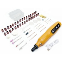 208 Mini meuleuse rotative rechargeable sans fil Micro perceuse 5 vitesses meuleuse de bijoux outil de manucure pour animaux de compagnie perceuse à main 62PC