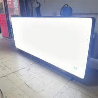 Boîte à lumière LED de plafond DIY, cadre en aluminium imperméable pour extérieur, 2,5 m de long, acrylique, 1000 lumens pour magasin