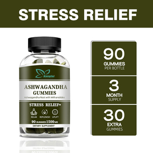 Venta caliente 1500mg Ashwagandha Root Gummy Ashwagandha Gummies con Withanolides Mejorar el sueño Reducir el estrés Sabor a fresa - Product Image 4