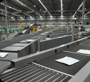 ระบบคัดแยกแบบไขว้ปรับได้ ทำจากยางและสแตนเลส ทนไฟ รุ่นใหม่ สำหรับศูนย์จัดส่งด่วน รางแบบเกลียว - Product Image 4