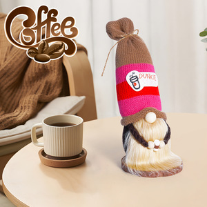 Best Selling Cute Knitted Coffee Cup <b>Doll</b> Garden Gnome Figurine Factory Christmas Decoration Holiday Party Thank You Favors - Product Image 4